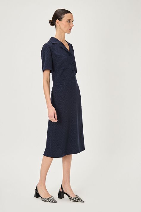Vestido Bolsillos Azul Ma Griffe 13002224054104-3