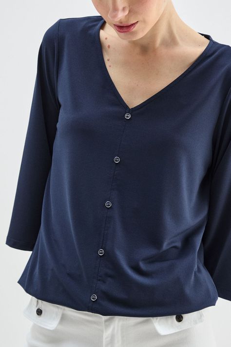Polera Estampada Azul Ma Griffe 14202224009104-1
