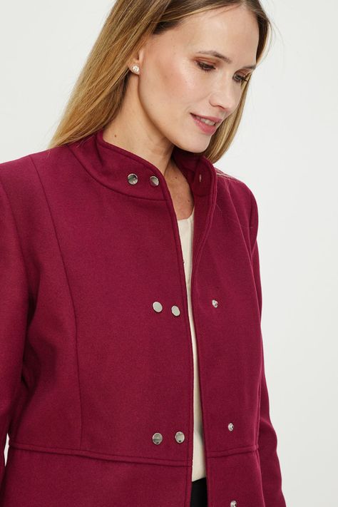Chaqueton Liso Burdeo Ma Griffe 17202124053112-3