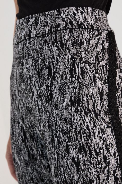 Pantalon Tejido Print Negro 11107125002102-2