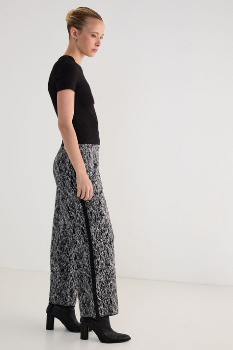 Pantalon Tejido Print Negro 11107125002102-3