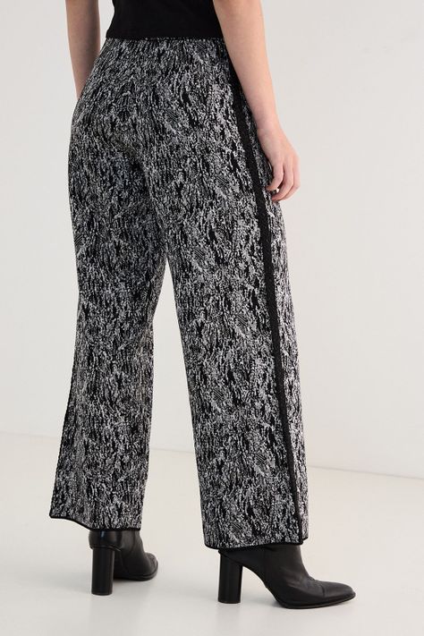 Pantalon Tejido Print Negro 11107125002102-4