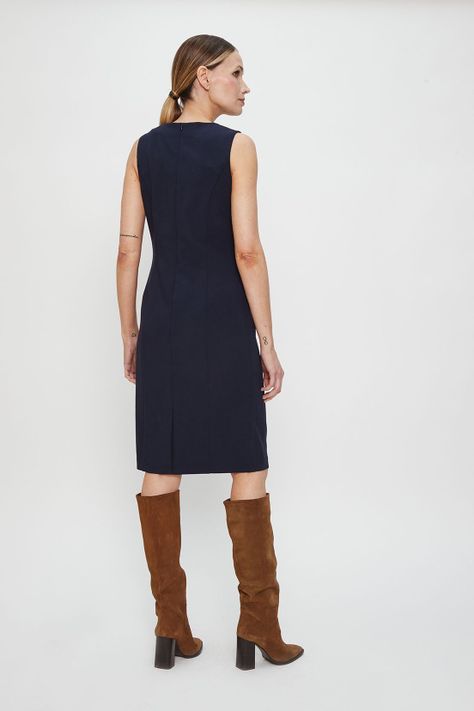 Vestido Liso Azul Ma Griffe 13002224050104-4