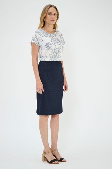 Falda Lisa Azul Ma Griffe 12004224001104-3