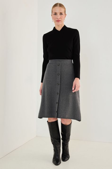 Falda Tejida Gris 12002125003163-0