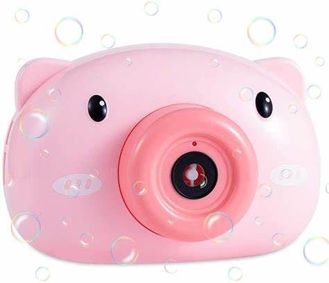 camara lanza burbujas diseño de cerdito-0
