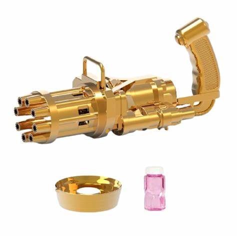 maquina lanza burbujas para niños color dorado-2