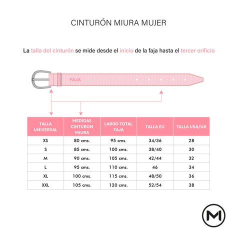 Cinturón Mujer Miura Mod. Beatriz 100% Cuero Natural-3