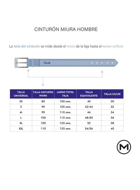 Cinturón Miura Hombre Mod. Donato 100 % Cuero-4