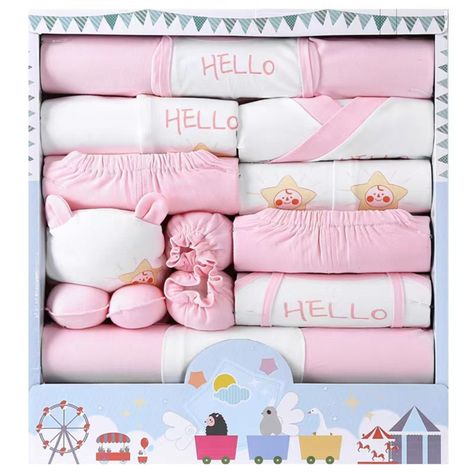 Ajuar De Bebe Recién Nacido 0-3 Meses 18 Piezas rosa 3-0