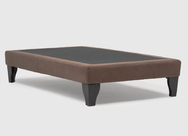 Base Europea para cama 1.5 plazas 105x190cm Felpa Marrón-0