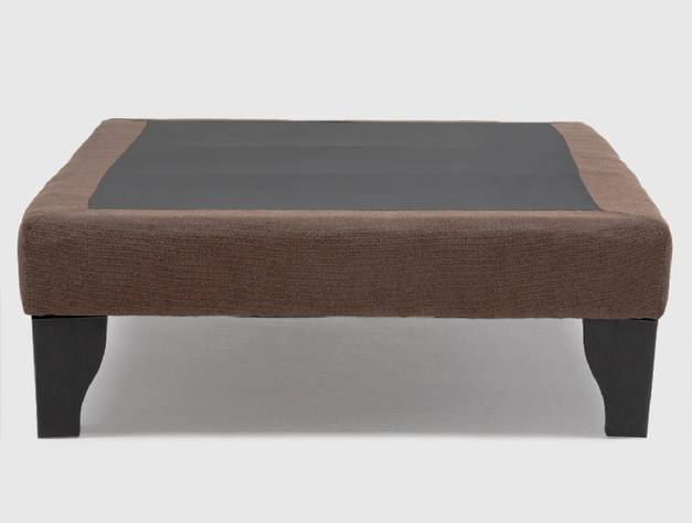 Base Europea para cama 1.5 plazas 105x190cm Felpa Marrón-1