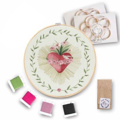 Kit de Bordado Sagrado Corazón de María-0