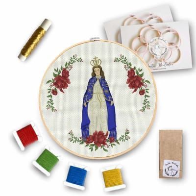 Kit de Bordado Virgen de Lo Vásquez-0