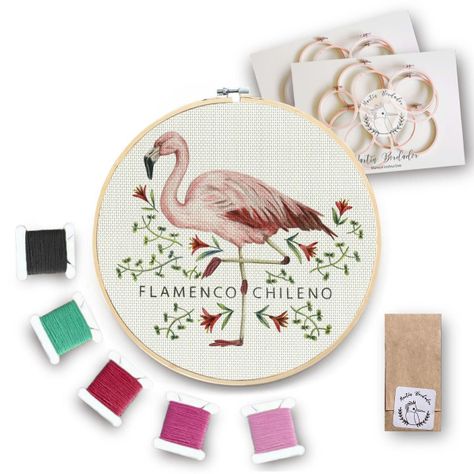 Kit de Bordado Flamenco Chileno-0