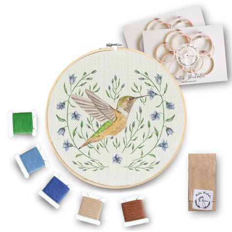 Kit de Bordado Colibrí Rufo-0