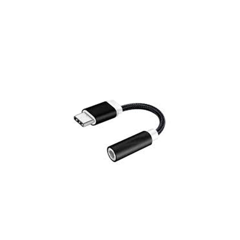 Adaptador Genérico Audio Jack 3.5 a Tipo C Negro-0