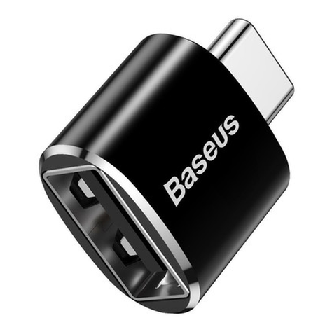 Adaptador Baseus USB A a USB C OTG Cato Negro-0