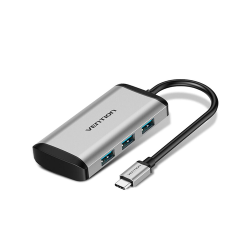 Adaptador Vention  USB C HUB 4 puertos USB Negro-0