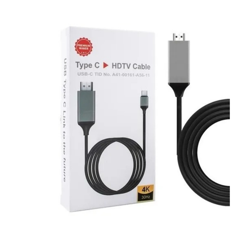 Cable Genérico Tipo C a HDMI Negro 2M- 2519-0