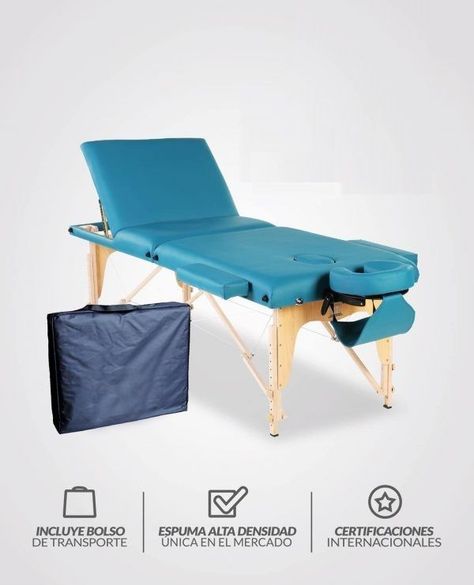 Camilla Plegable M1 Premium Reiki Verde Azulado-1