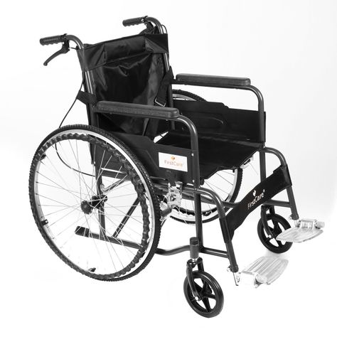 Silla de Ruedas Standard Plegable Negro-0