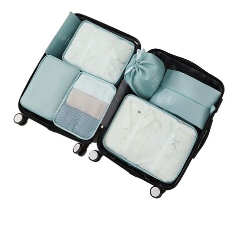 Set de bolsas organizador de viajes - Packing cubes Celeste-0