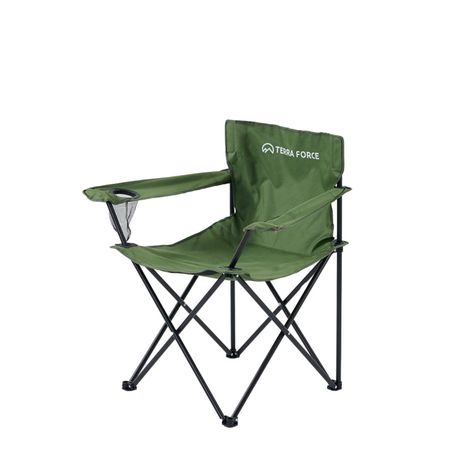 Silla Plegable Camping Con Apoya Brazos Verde-0