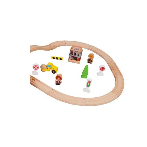 Set Pista Trenes De Madera-1