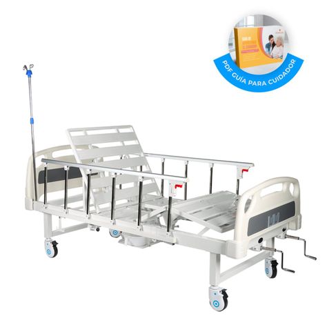 Cama Clínica Manual 2 Posiciones con Baño - Gris-0