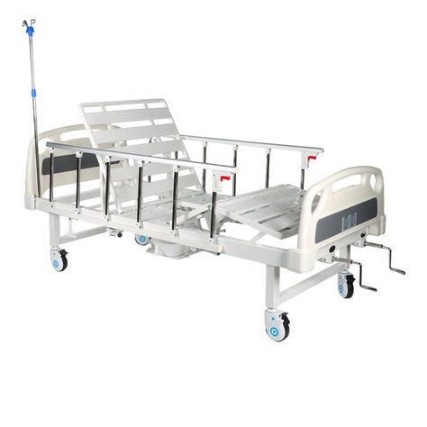 Cama Clínica Manual 2 Posiciones con Baño - Gris-1