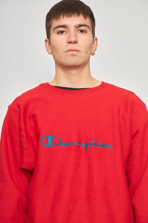 Poleron casual reciclado rojo champion reverse weave L-4