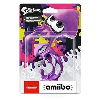 Figura Amiibo Calamar Inkling (Neon Purple) - Colección Splatoon - Sniper-0
