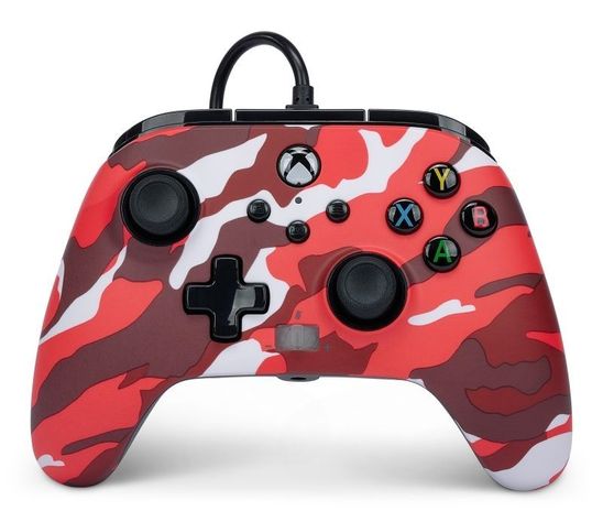 Control Powera Enhanced Wired - Red Camo Xbox Sx|s - Sniper-0