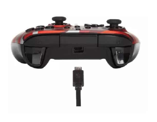 Control Powera Enhanced Wired - Red Camo Xbox Sx|s - Sniper-2