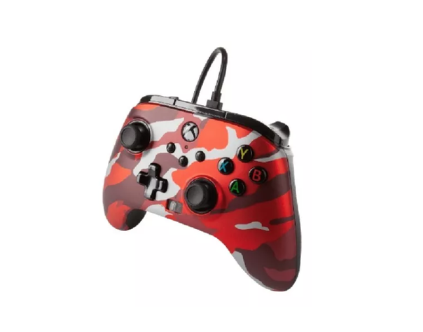 Control Powera Enhanced Wired - Red Camo Xbox Sx|s - Sniper-1