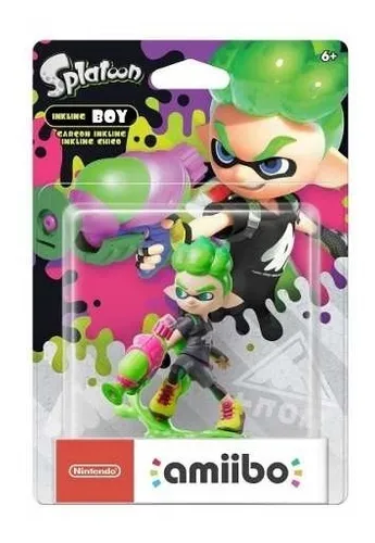 Figura Amiibo Inkling Boy (Green) - Colección Splatoon - Sniper-0