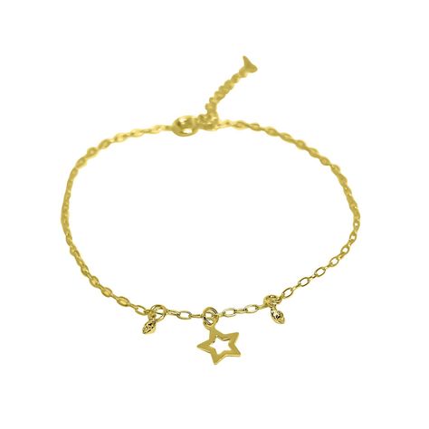 Tobillera Estrella Circones Enchapado Oro 18Ka-0