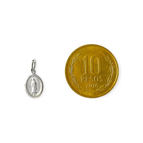 Colgante Medalla Mini Virgen De Guadalupe 7mm Plata Fina 925-1