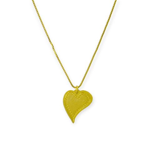 Collar Corazón Tierno Enchapado Oro 18K-0