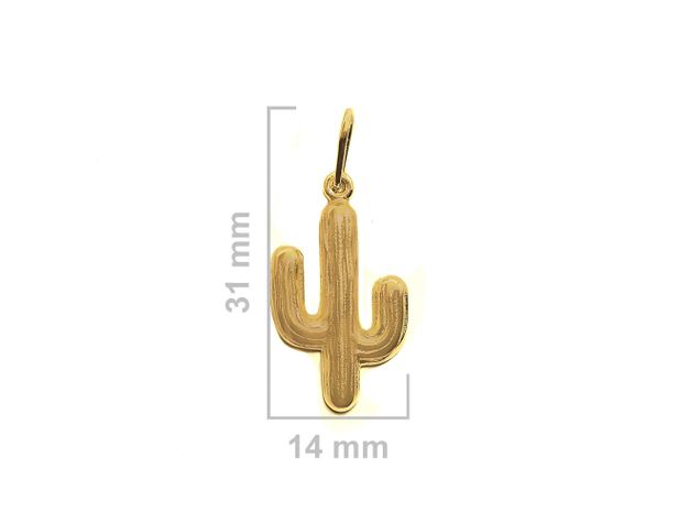 Colgante Cactus Enchapado Oro 18K-1