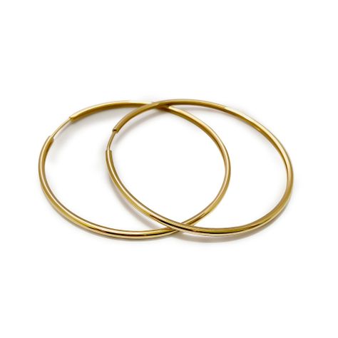 Aros Argolla 50mm Enchapado Oro 18K-1