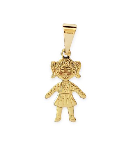 Colgante Niña Satinada Enchapado Oro 18K-1