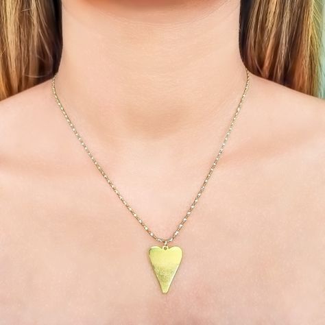 Collar Corazón Enchapado Oro 18K-1