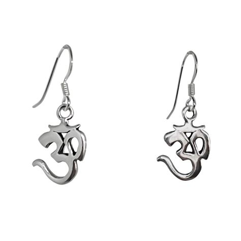 Aros Ohm Colgante Gancho Plata Fina 925 Envejecida-0