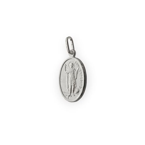 Colgante Medalla San Expedito 13mm Plata Fina 925-0