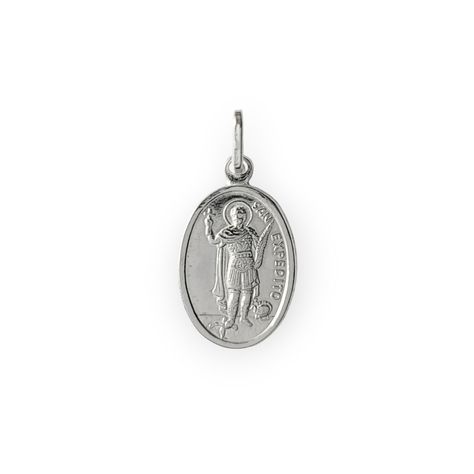 Colgante Medalla San Expedito 13mm Plata Fina 925-1