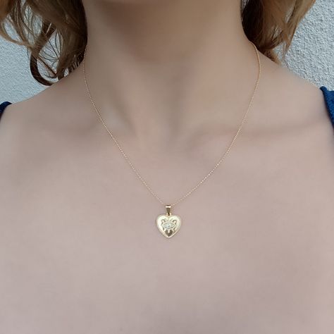 Collar Corazón Ojo Circón Enchapado Oro 18K-2