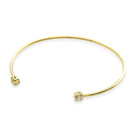 Pulsera Esclava Jacinta 2 Circones Enchapado Oro 18K-0