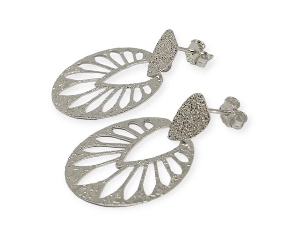 Aros Leah Satinados Plata Fina 925-1